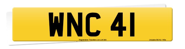 Registration number WNC 41